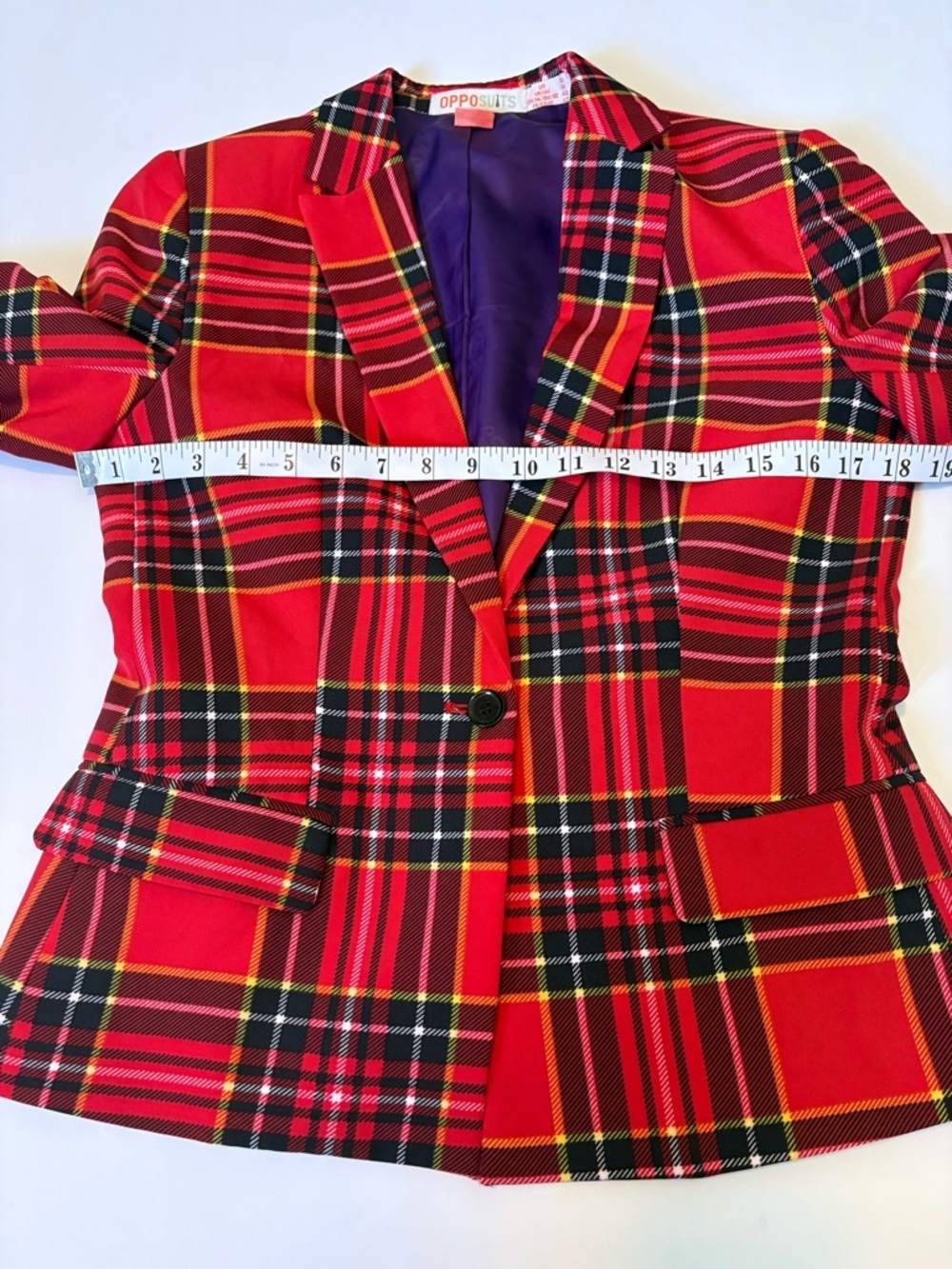 Opposuit, The Lumberjackie, Red Plaid Women's Blazer & Skirt Set, Sz 10. - Picture 13 of 16